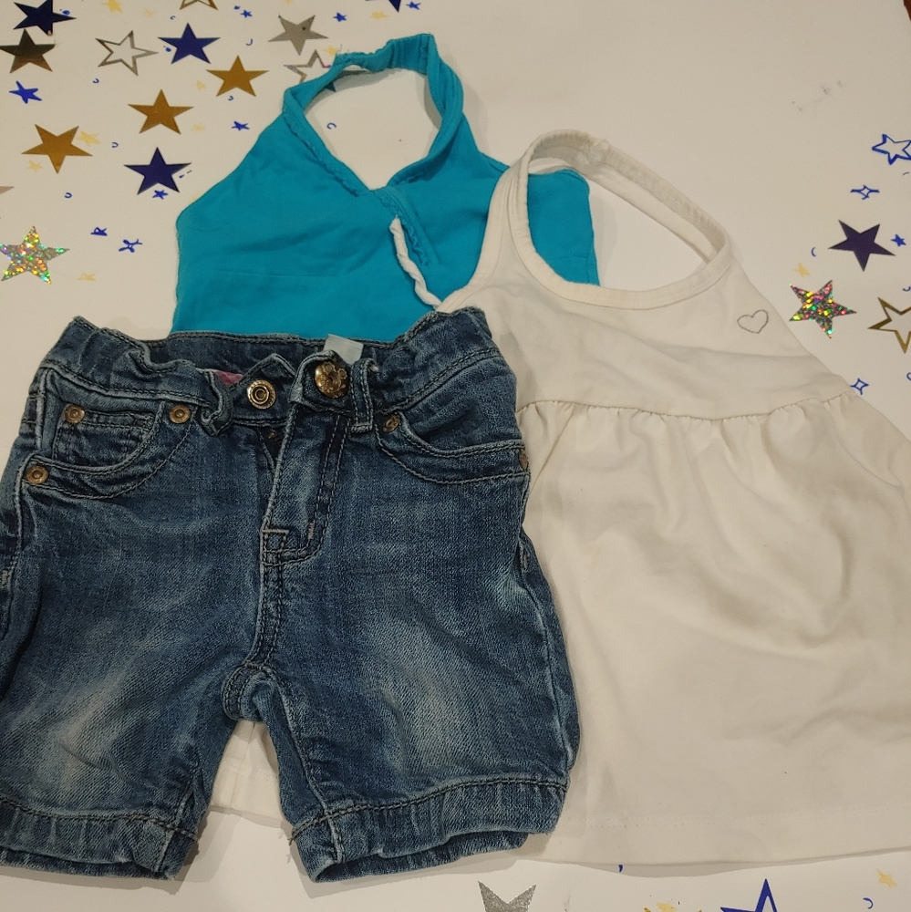 Toddler girl halter top & shorts set